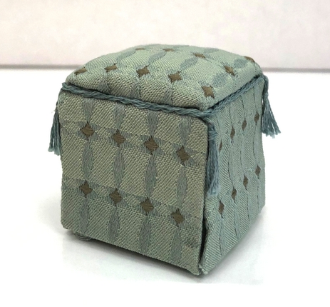 Upholstered Ottoman, Blue-Green